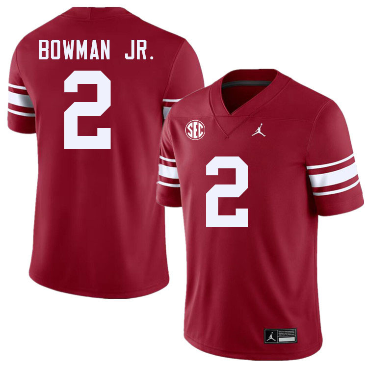 Men #2 Billy Bowman Jr. Oklahoma Sooners 2024 SEC Conference College Football Jerseys-Throwback